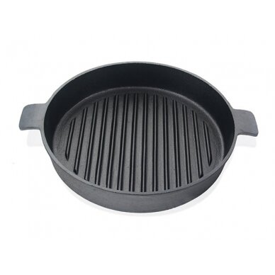 Fissman Apvali Keptuvė grill 26x5 cm su dviem rankenoms  (ketаus) 1