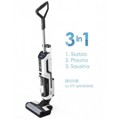 Įkraunamas plaunantis dulkių siurblys Zyle Cordless Kaiser ZYWETCLEANBW 3