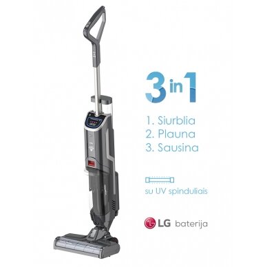 Įkraunamas plaunantis dulkių siurblys Zyle Cordless WetClean ZYWETCLEAN 9